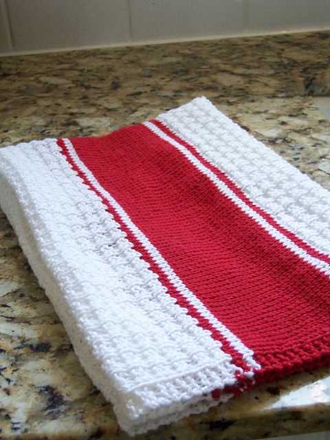 Knitted tea towel pattern