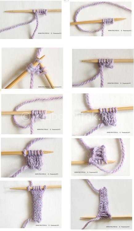 Knitted umbilical cord ties pattern
