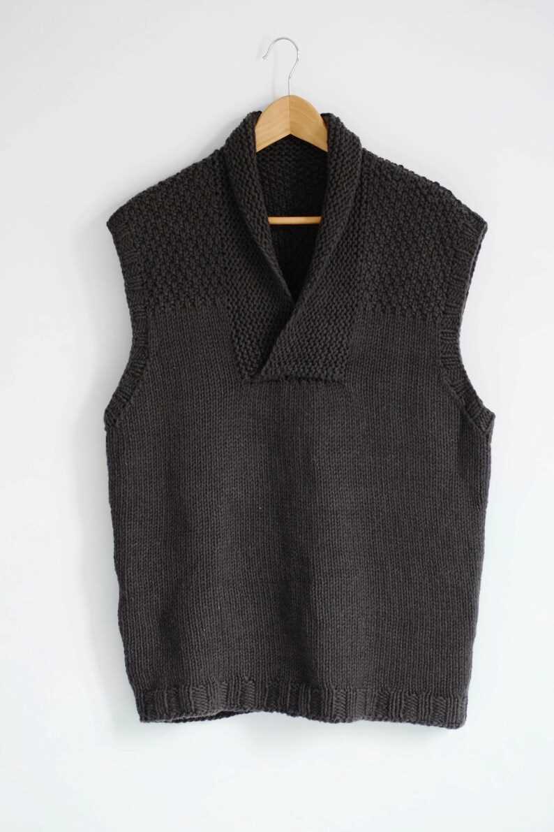 Knitted vest pattern bulky yarn