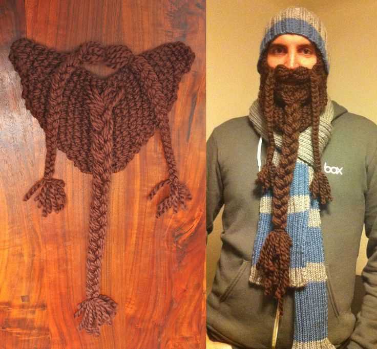 Knitted viking hat and beard pattern