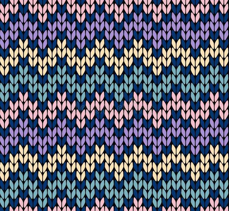 Knitted zig zag pattern