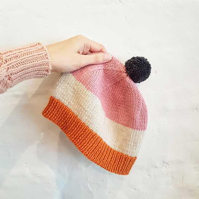 Knitting a beanie with straight needles pattern