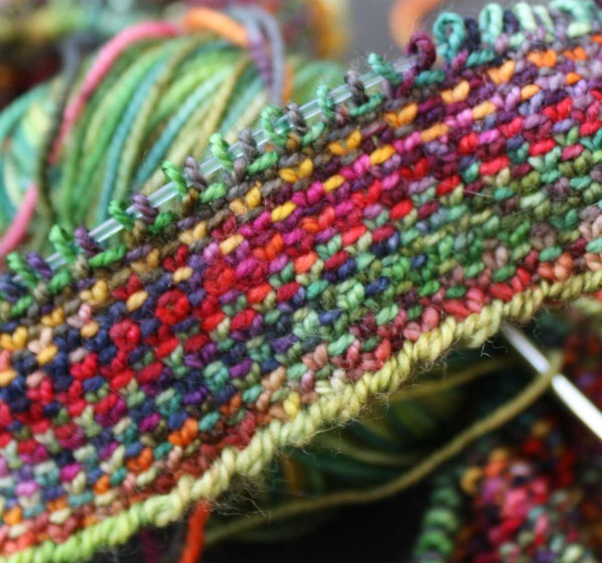 Knitting linen stitch scarf pattern