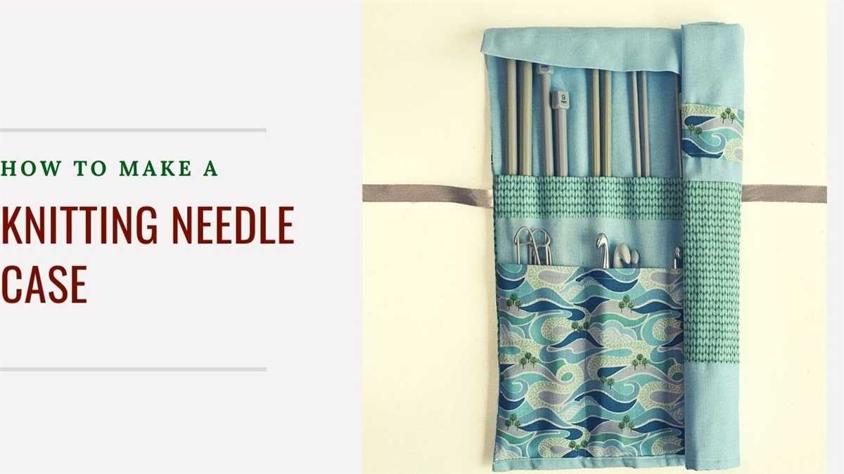 Knitting needle roll case pattern