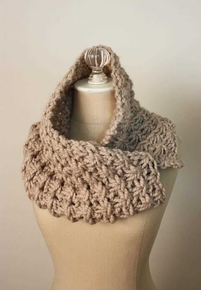 Knitting pattern cowl chunky yarn