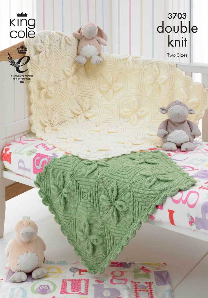 Knitting pattern for a cot blanket