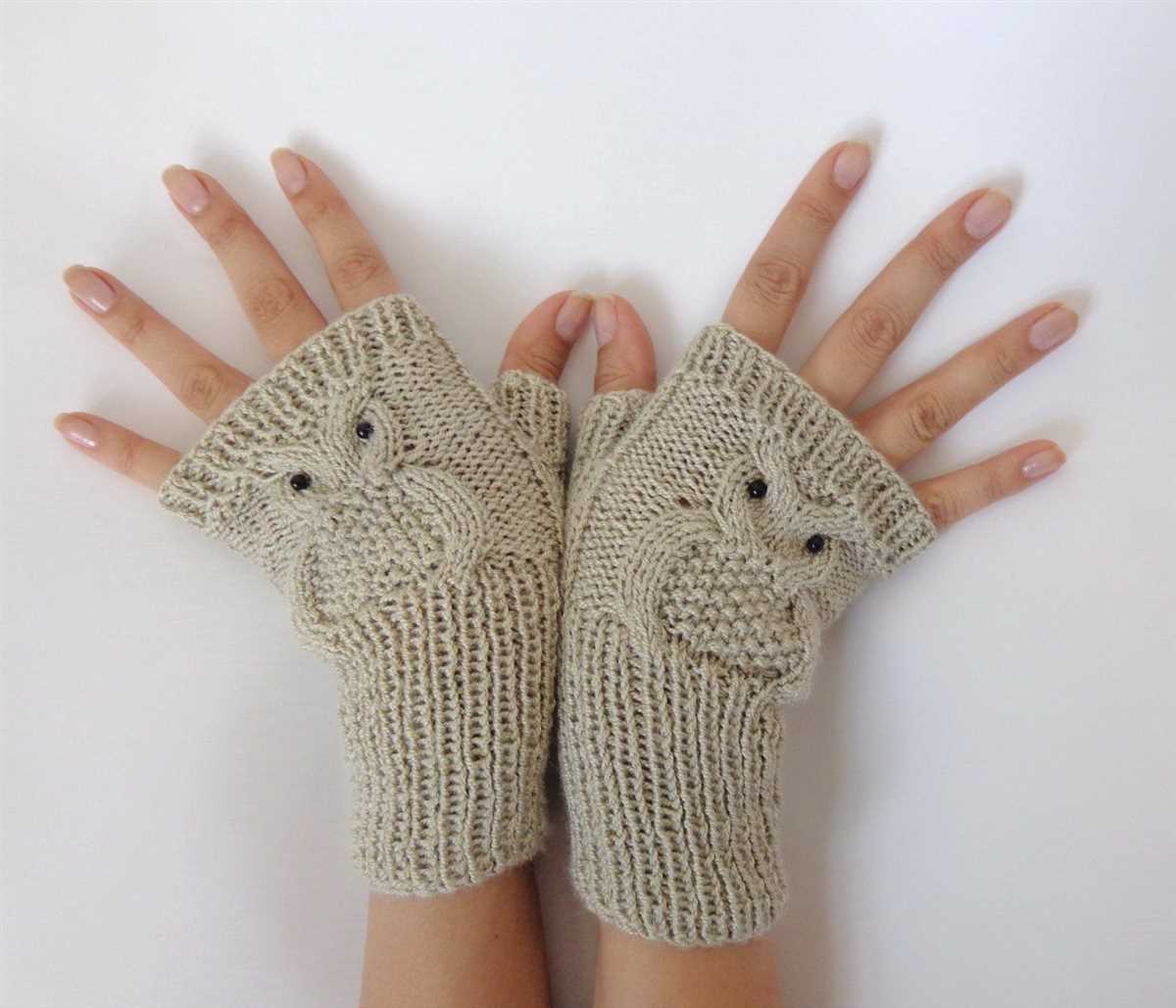 Knitting pattern for gloves