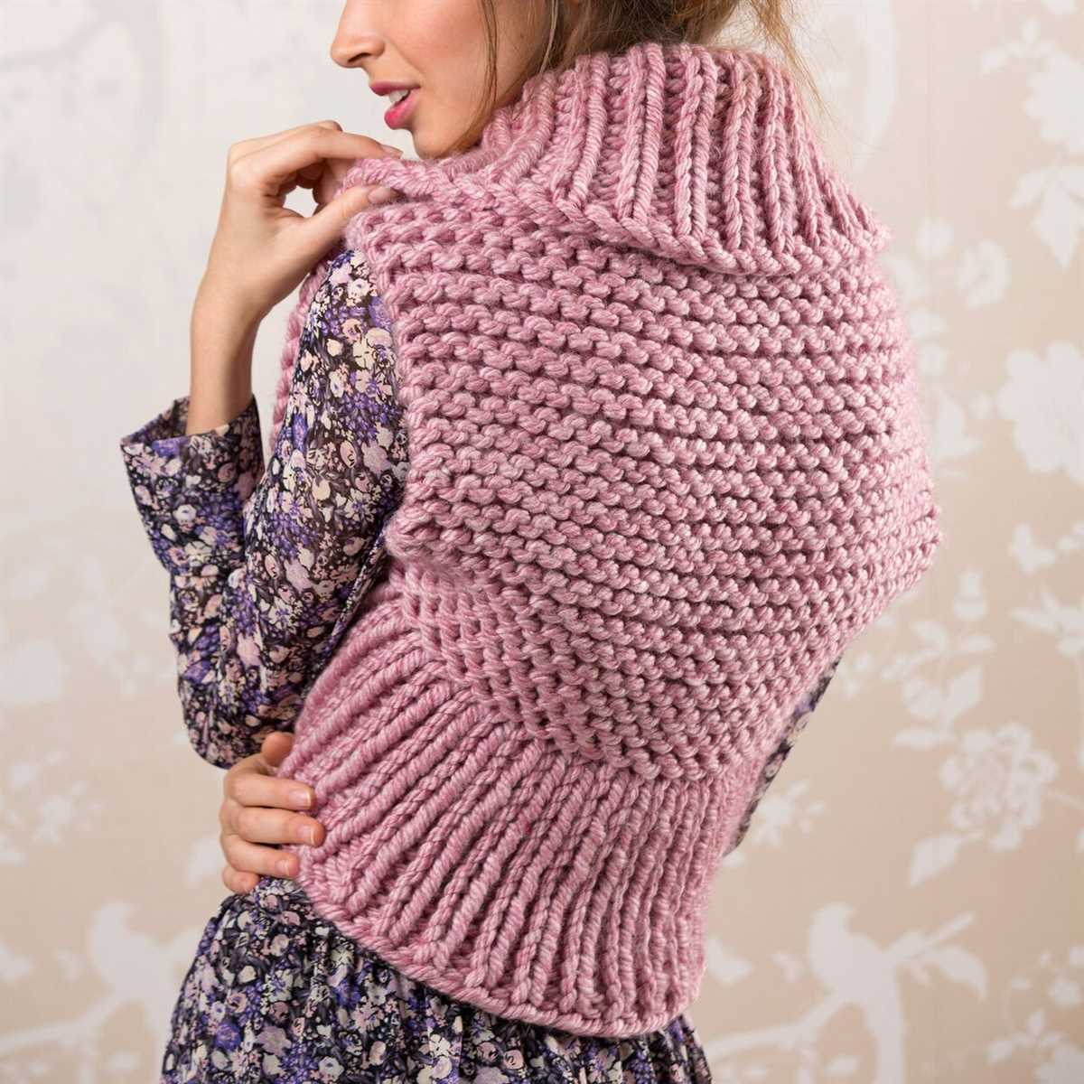 Knitting pattern for shrug