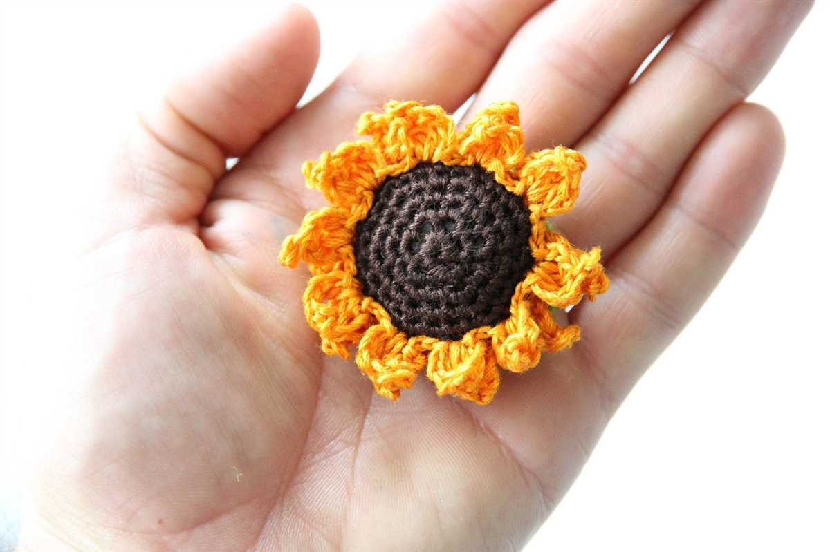 Knitting pattern sunflower