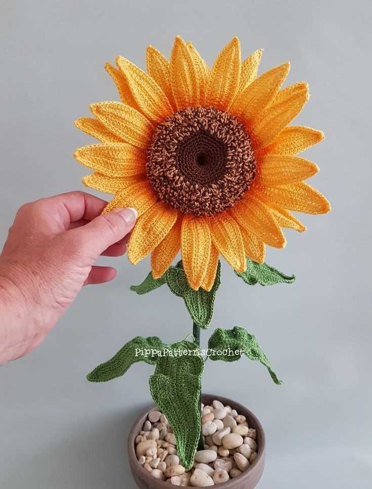Knitting pattern sunflower