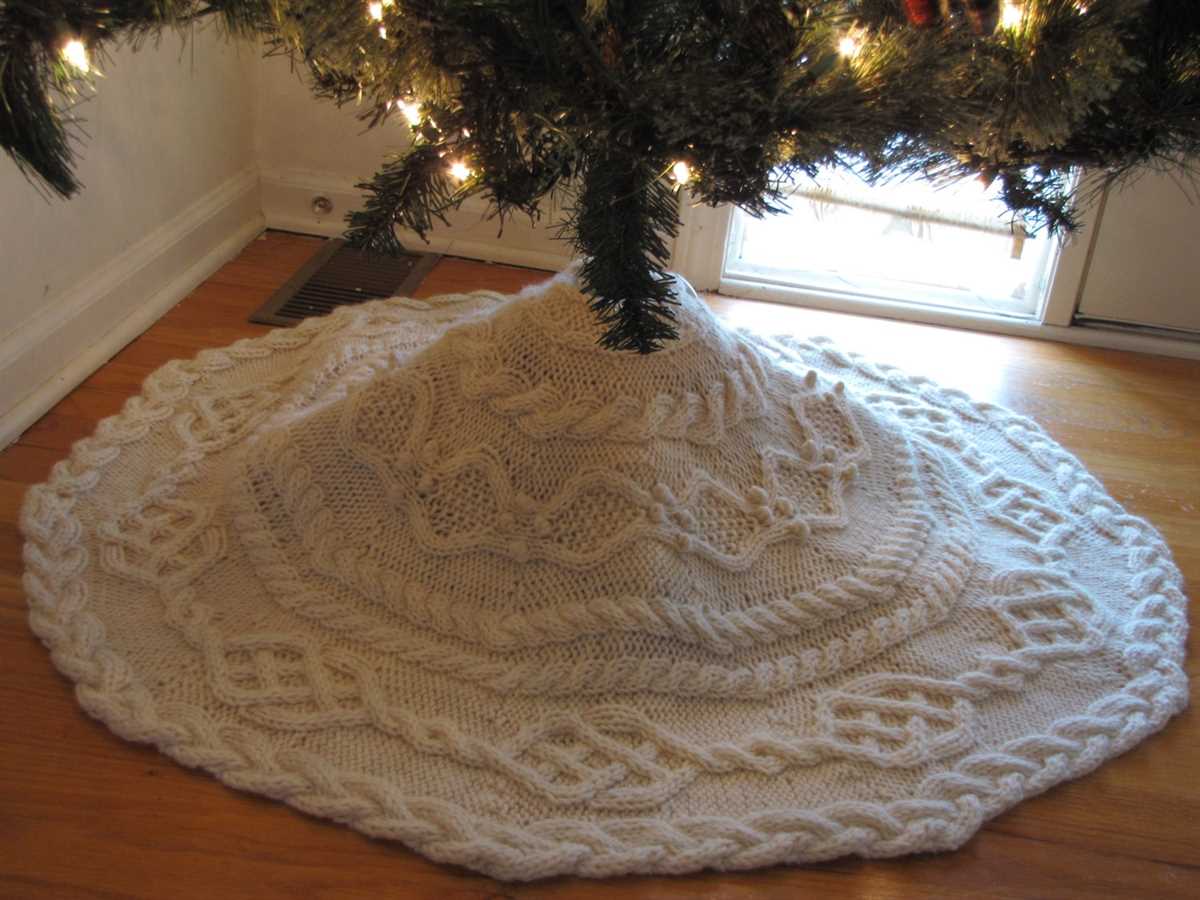 Get creative this holiday season with unique knitting patterns for your Christmas tree skirts Knitting patterns for christmas tree skirts