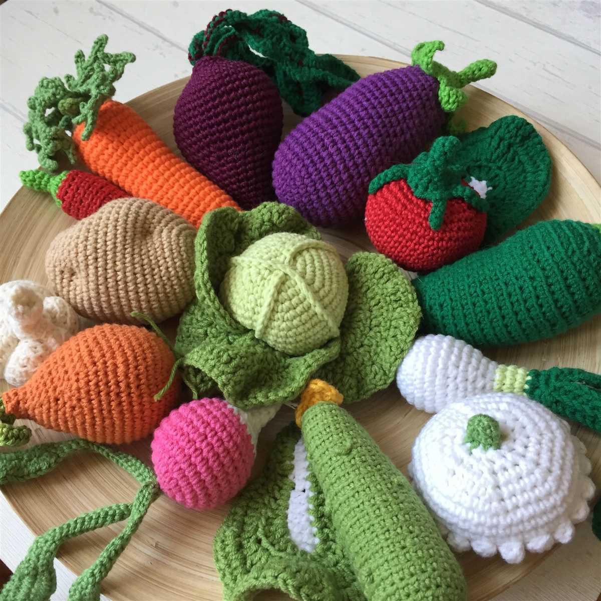 Knitting patterns for fruit and vegetables