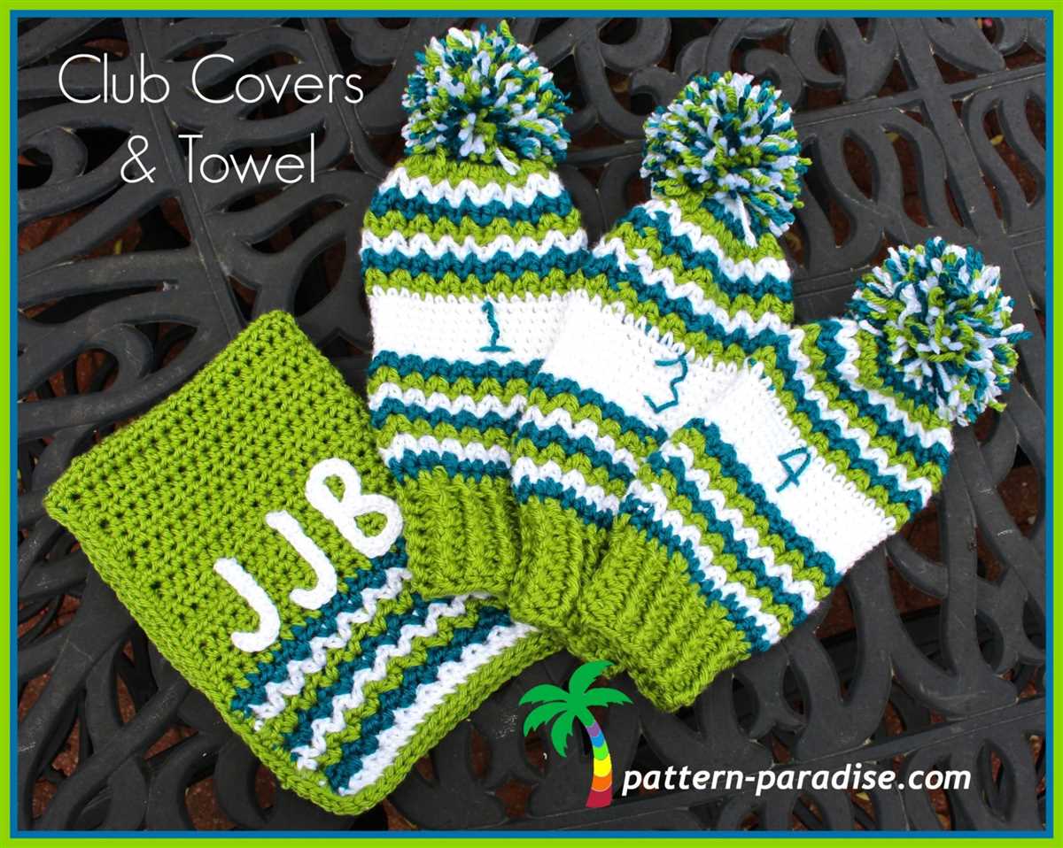 Knitting patterns for golf club head covers