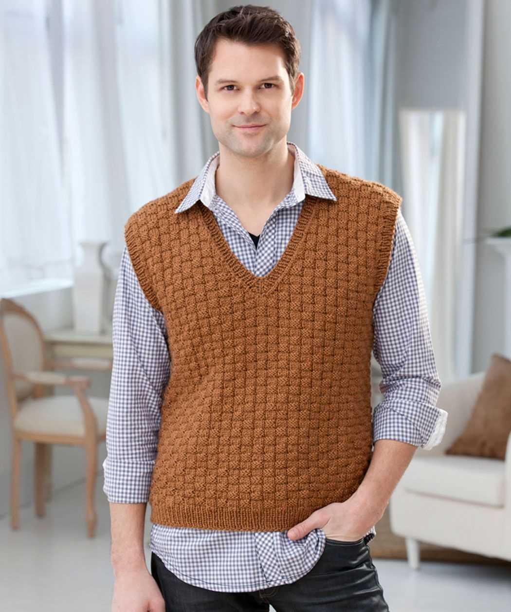 Knitting patterns for men's vests