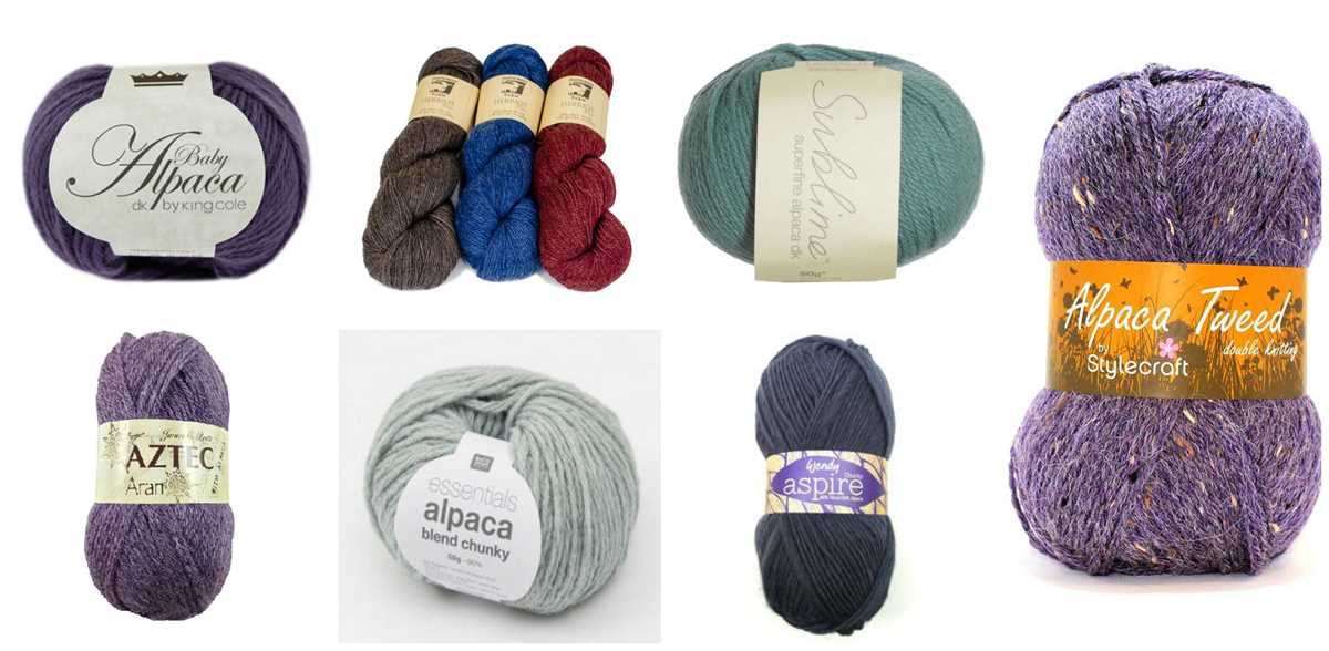 Knitting patterns using alpaca yarn
