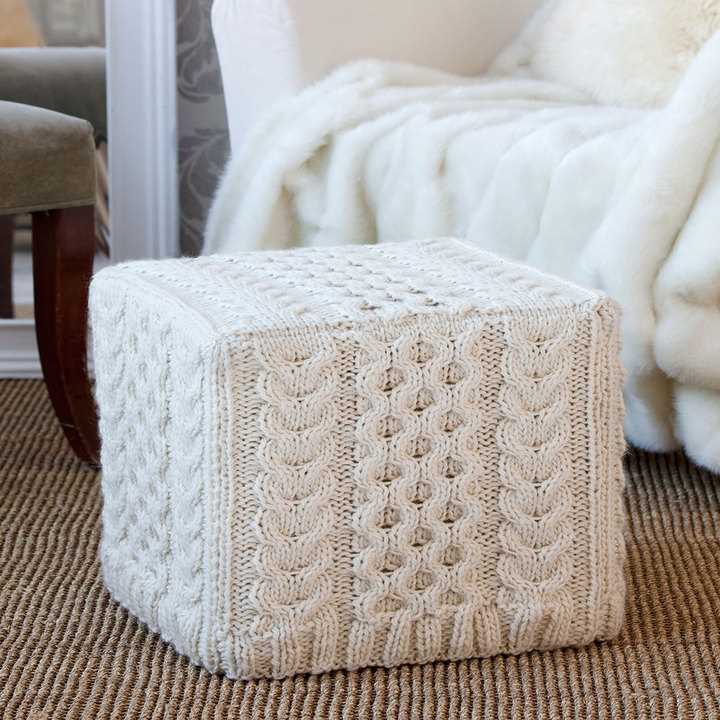 Knitting pouf pattern