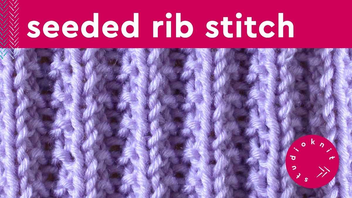 Knitting rib pattern