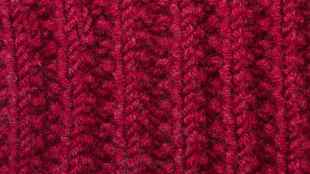 Knitting rib pattern