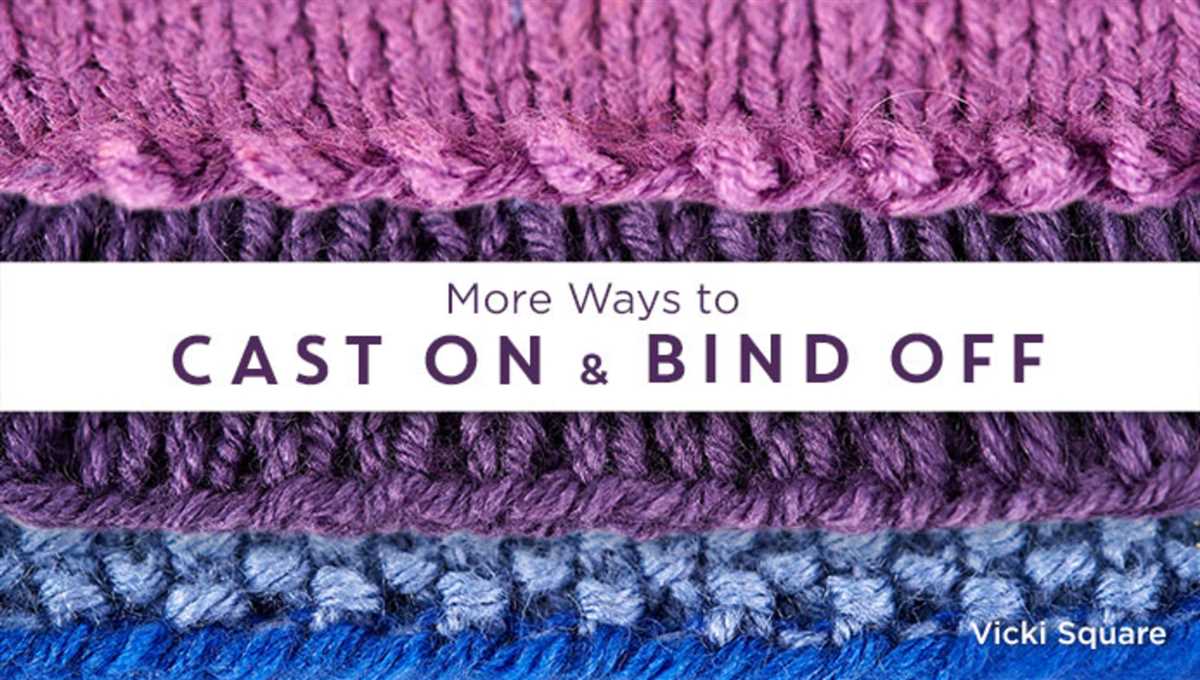 Knitting bind off in pattern
