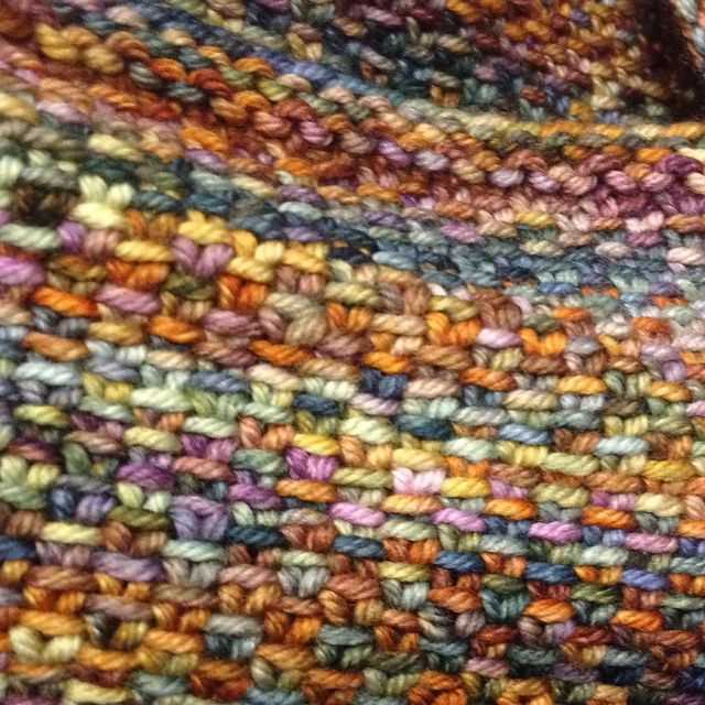 Knitting linen stitch scarf pattern