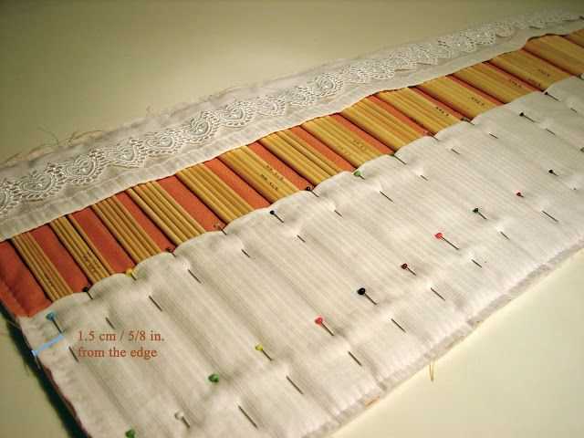 Knitting needle holder sewing pattern