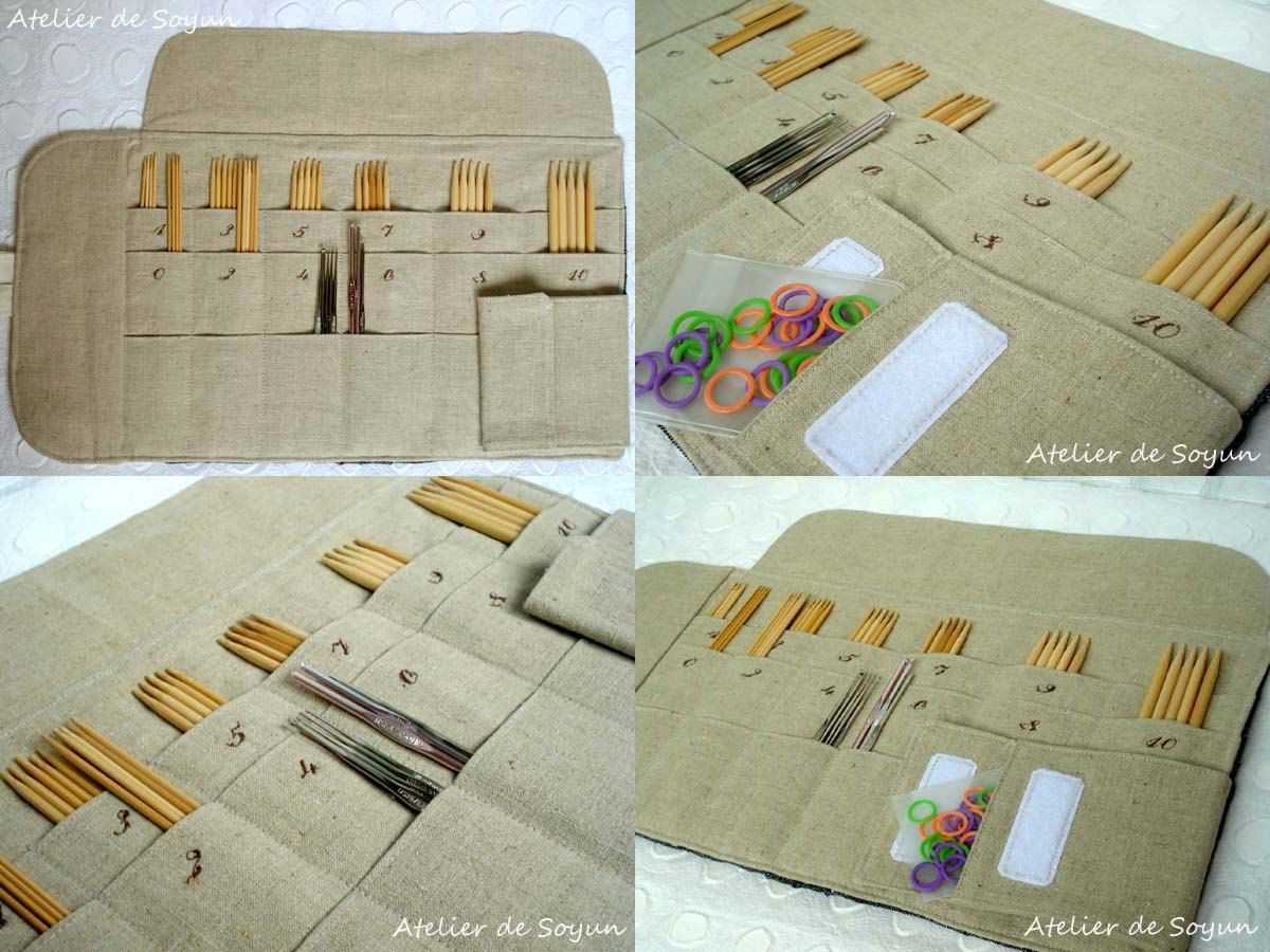 Knitting needle holder sewing pattern