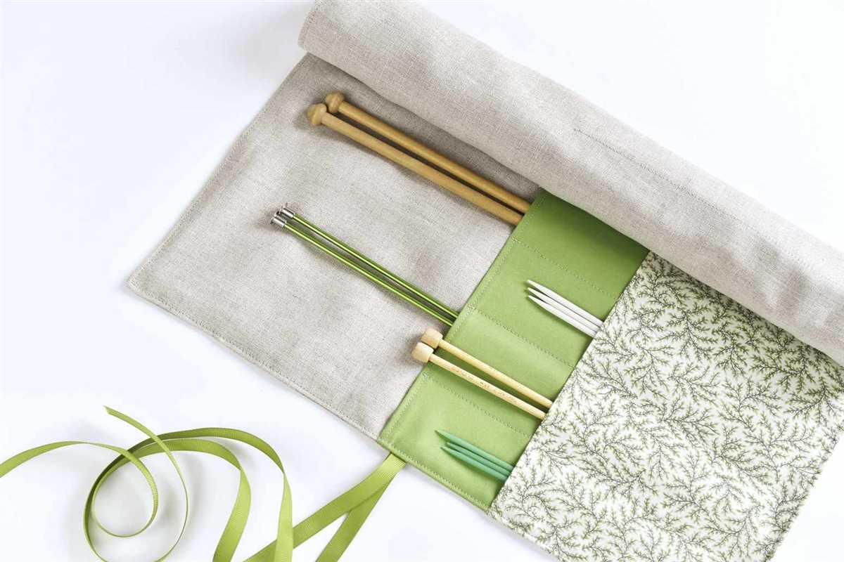 Knitting needle roll case pattern