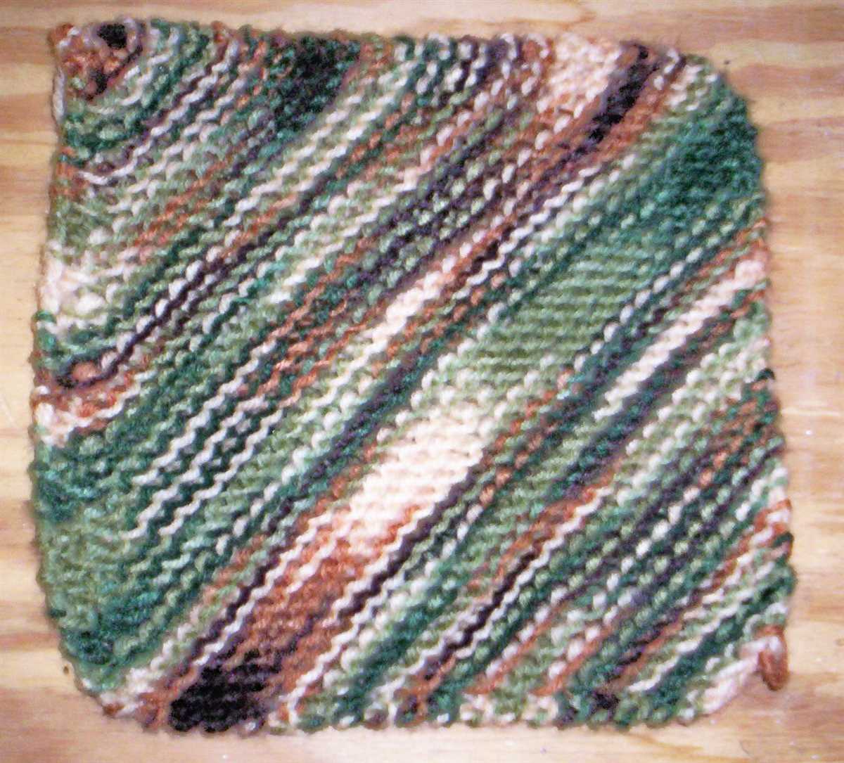Knitting pattern diagonal squares