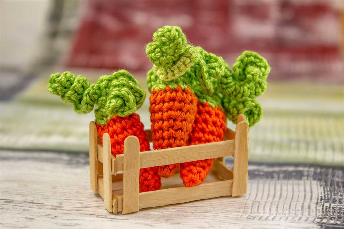 Knitting pattern for a carrot