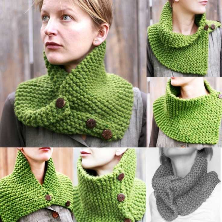 Knitting pattern for a cowl neck warmer