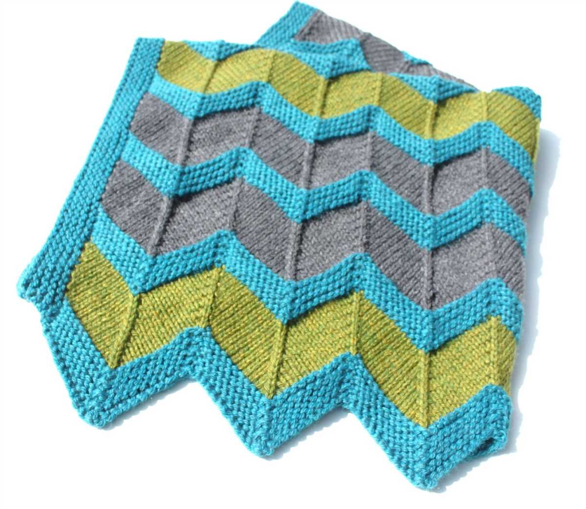 Knitting pattern for chevron blanket