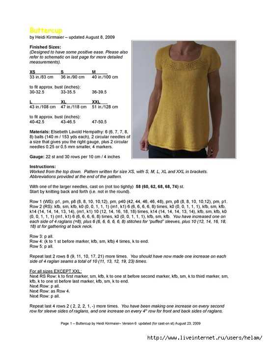 Knitting pattern for ladies raglan sleeve jumper