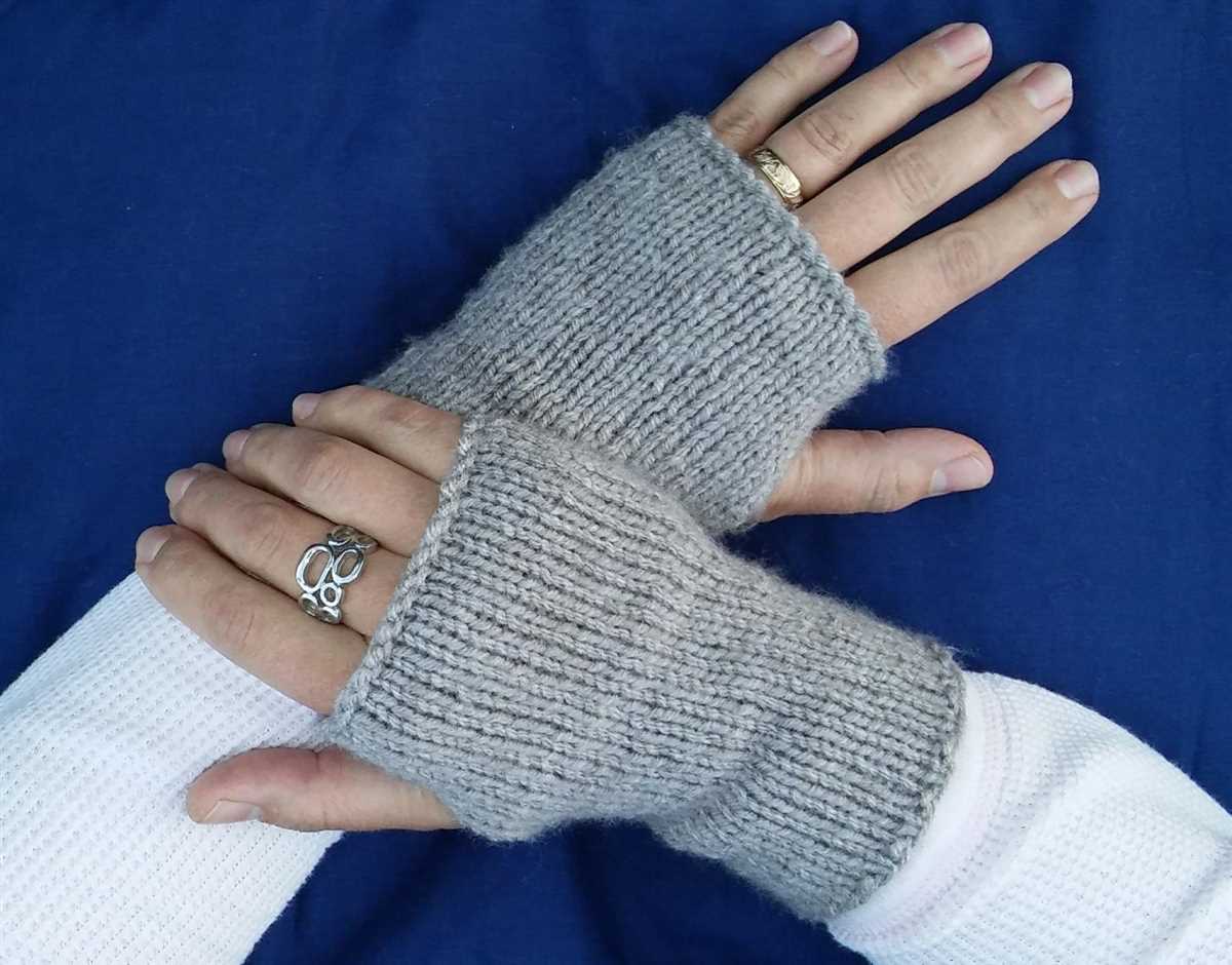 Knitting pattern for mens gloves