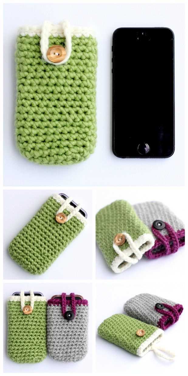 Knitting pattern for mobile phone case