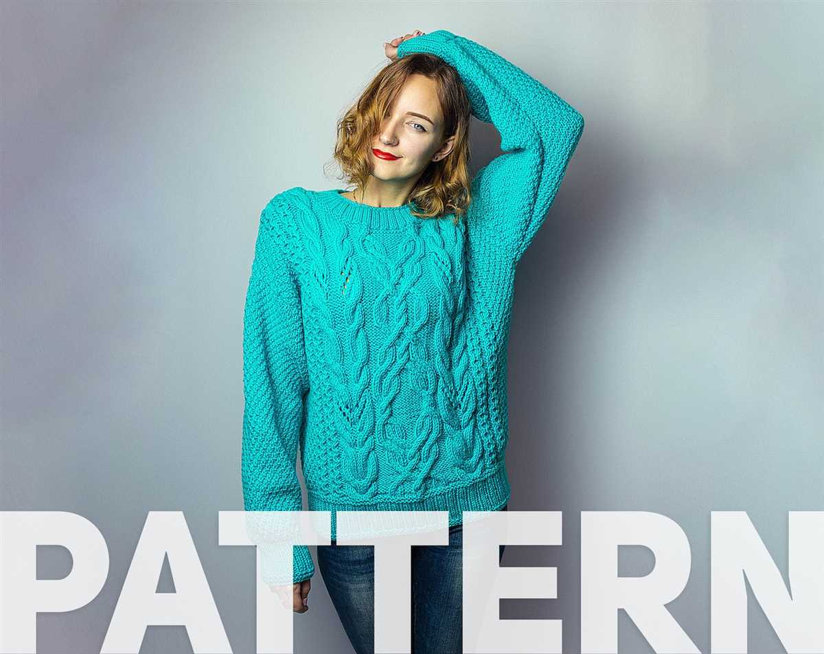 Knitting pattern for oversized jumper