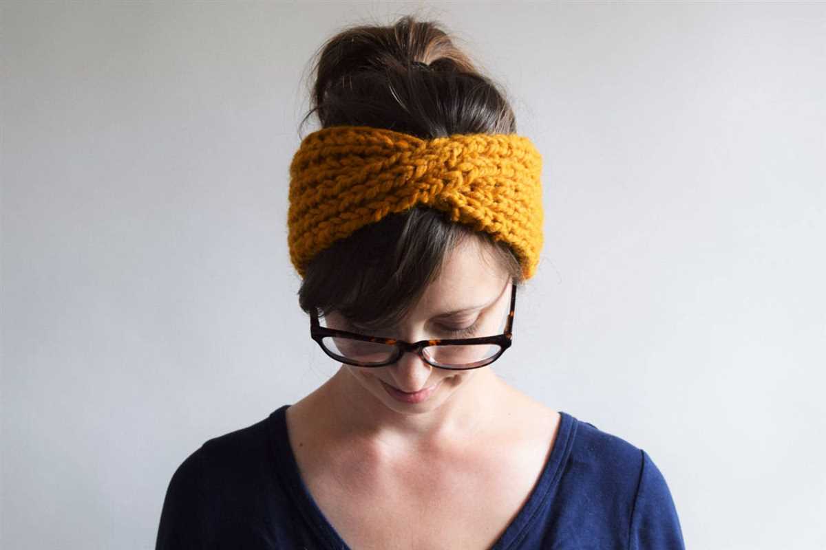 Knitting pattern headband twist
