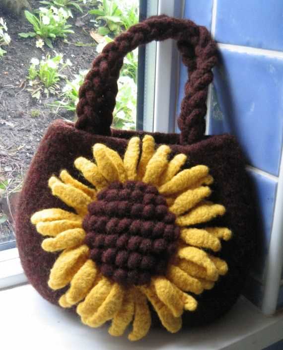 Knitting pattern sunflower