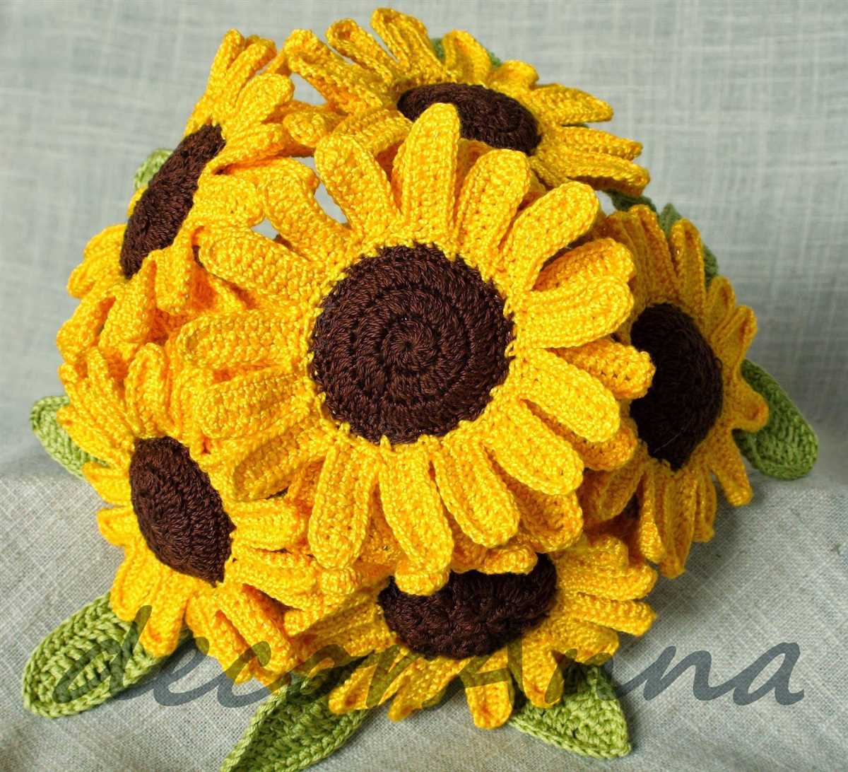 Knitting pattern sunflower