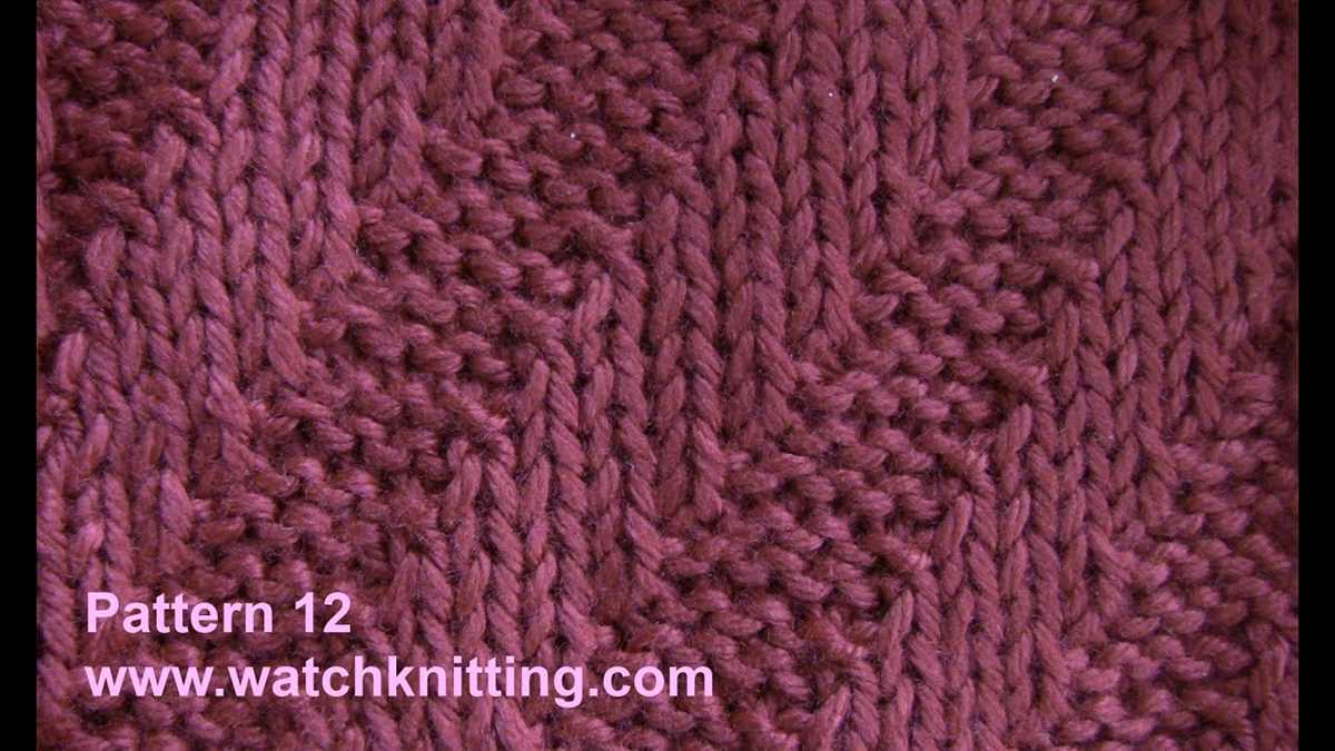 Knitting pattern tutorial videos