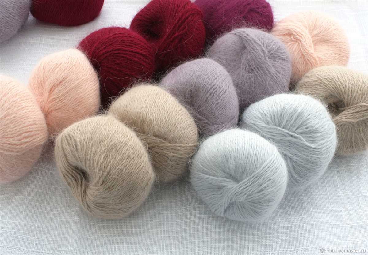 Knitting patterns using angora yarn