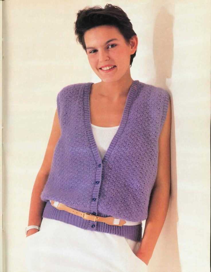 Knitting patterns vest tops