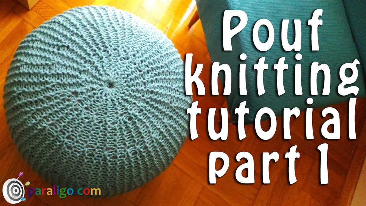 Knitting pouf pattern