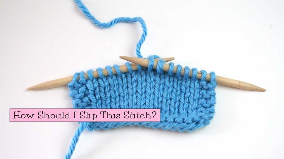 Knitting slip stitch patterns