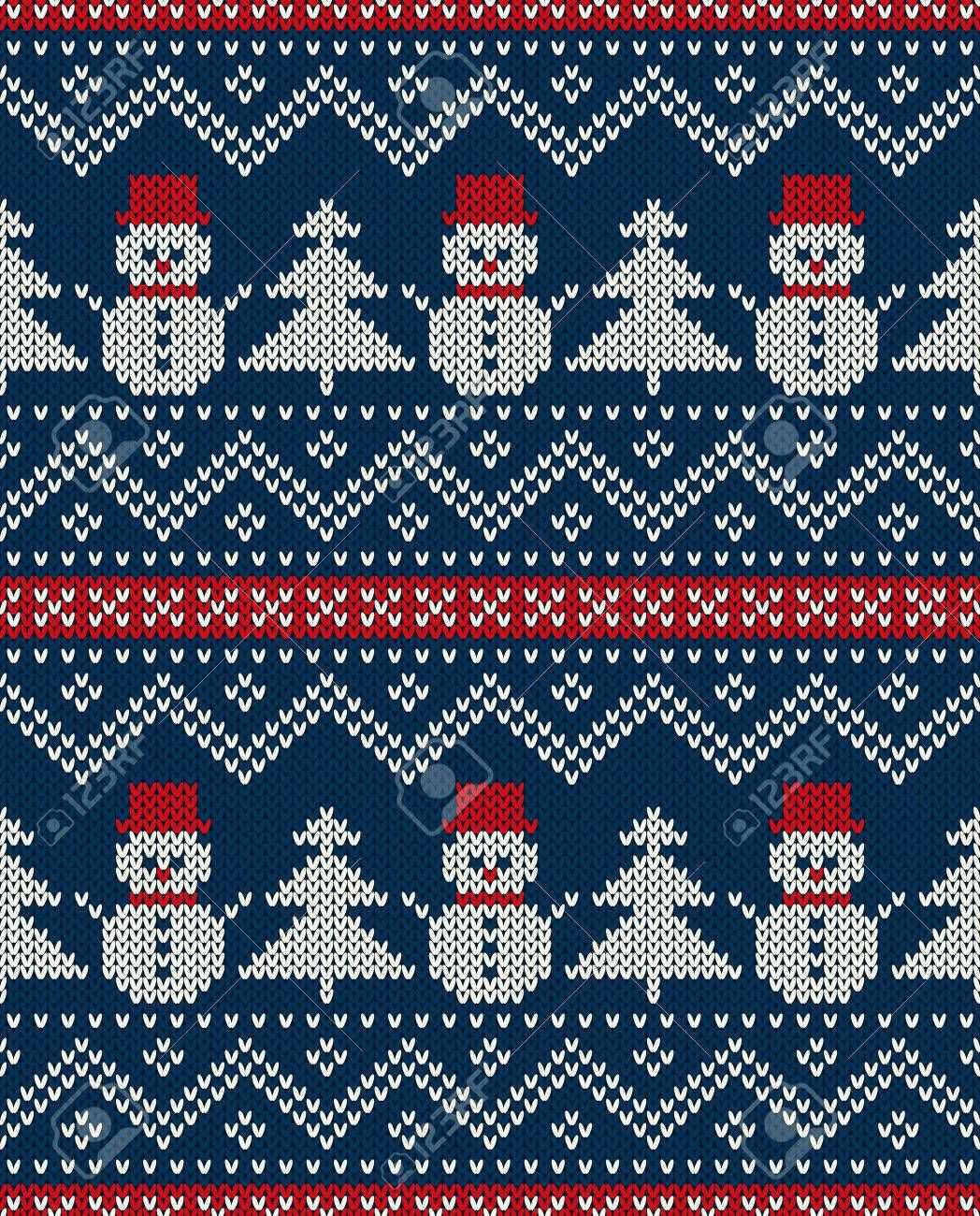Knitting snowman pattern