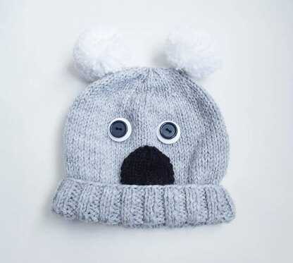 Koala hat knitting pattern