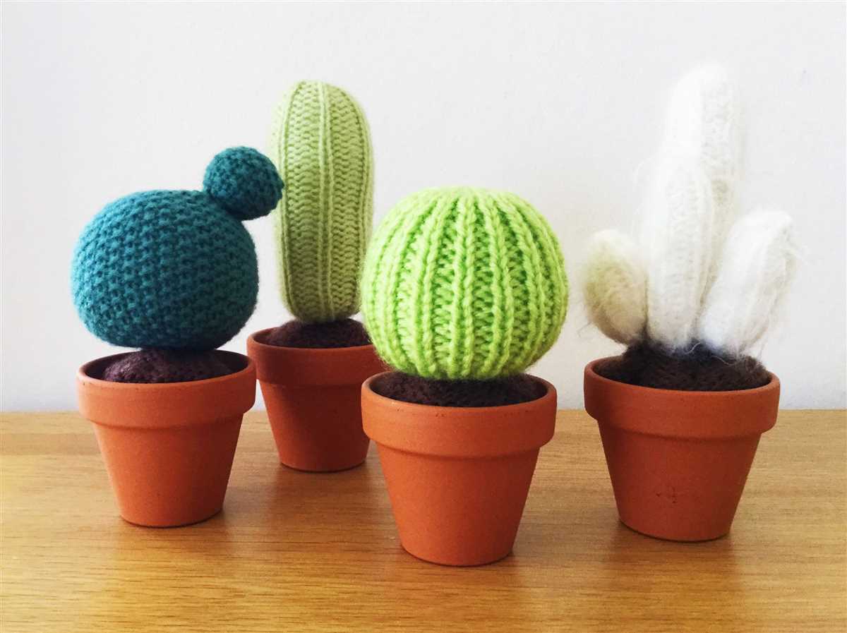 Knitted cactus plant pattern free