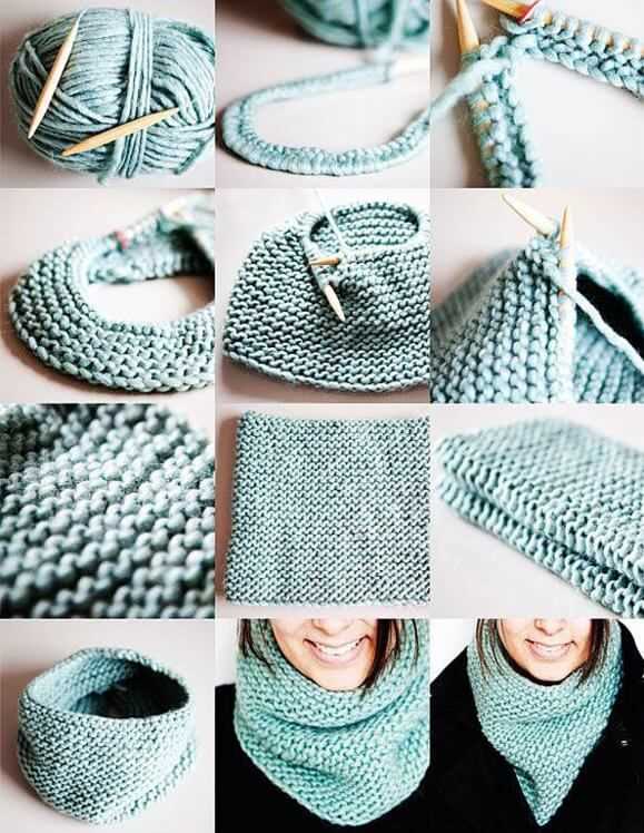Simple scarf knit pattern