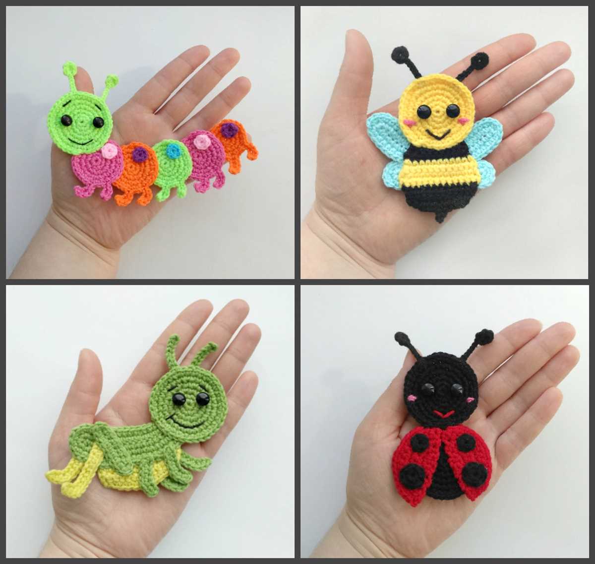 Knitted caterpillar pattern