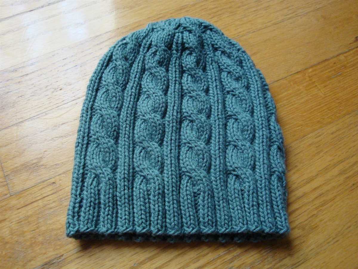 Cable hat knitting pattern