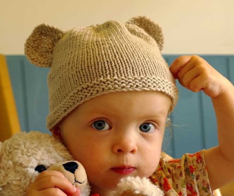Free knitting pattern hat for teddy bear